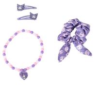ARTESANÍA CERDÁ Kit de beauté Hello Kitty Kuromi – pinces, scrunchie, collier pour enfant violet