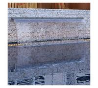 Kit de bec cascade mural extra long en acier inoxydable 96,5 cm pour terrasse, aménagement paysager, jardin
