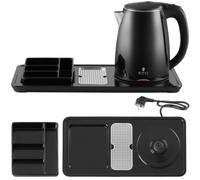 Kit de bienvenue d'hôtel avec bouilloire électrique et plateau de 1,2 L