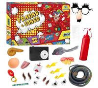 Kit De Blagues Pour L'Avent - Calendrier Compte À Rebours 24 Jours Astuces De Noël - Jouet Blague Drôle pour Fêtes | Pour Enfants Adolescents Filles Garçons Halloween Blagues Cadeaux Ca