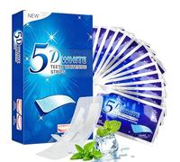 Kit de Blanchiment des Dents,28 Strisce Bandes-Blanchissantes Strips,Blanchiment des Dents Strips,Per Éliminent les taches profondes,Neutralise le Jaune et Éclaircissement Instantané,Bleu