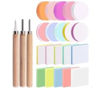 Kit de bloc de sculpture avec 20 pièces en caoutchouc et 3 outils de lame pour faire des tampons personnalisés pour scrapbooking et art