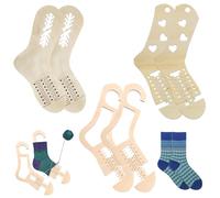 Kit de blocage de chaussettes en bois - Ensemble de bloqueurs de règles tricotées 6 pièces, gabarit réglable en forme de crochet, outil d'artisanat tissé à la main | Pour la maison, l'atelier de