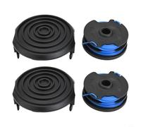 Kit de bobine et housse en nylon double épaisseur pour Harbor For Freight pour Bauer 20115E-B - Pièces de rechange pour débroussailleuse électrique filaire 15 en 5,5 A (bobine × 2 + 2 housses)