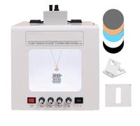 Kit de boîte à lumière électrique pour Photographie de Bijoux, Mini Studio Photo, avec 4 Spots d'appoint à intensité Variable, Plateau tournant à 360° intégré, Vitesse et luminosité(TB30)