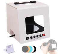 Kit de boîte à lumière pour studio photo avec plateau tournant électrique, outils de photographie LED portables, éclairage réglable de 3000 à 5500 K pour bijoux et petits objets