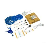 Kit de boîte à musique rotative DIY pour la pratique de la soudure - Projet d'assemblage de circuit électronique éducatif avec PCB prédécoupé, USB-Pow