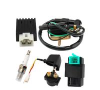 Kit de boîte CDI/bobine d'allumage/régulateur de tension/relais solénoïde/bougie d'allumage A7TC 5 pièces for ATV chinois Motocross et Go Kart Apollo T accessories