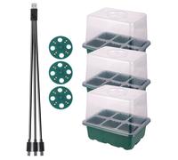 Kit De Boîte De Culture De Jardinage, Plateau De Démarrage De Graines, Lumière De Croissance Led, Plante De Jardin, Fleur Succulente, Pot De Germination Respirant, 6/12 Cellules.3sets 6 Cell