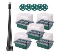 Kit De Boîte De Culture De Jardinage, Plateau De Démarrage De Graines, Lumière De Croissance Led, Plante De Jardin, Fleur Succulente, Pot De Germination Respirant, 6/12 Cellules.5sets 6 Cell