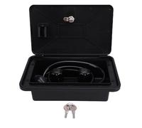 Kit de boîte de douche RV CheoTime, enceinte verrouillable ABS avec tuyau de 1,5 m et robinet rotatif pour eau chaude/froide, solution de douche extérieure pour S (Noir)