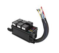 Kit de Boîte de Relais à Fusible 12V 6pcs 4 Relais de Broches étanche 11pcs Fusibles Moteur Marin Automobile