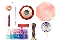 Kit de boîtes de cire à cacheter, 24 options de couleurs, kits de bricolage, kit de joints 7 pièces n° 1