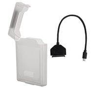 Kit de boîtier de Protection Adaptateur pour Disque Dur SATA Type C USB 3.0 2,5 Pouces HDD SSD, boîtier Universel pour Disque Dur de 7 à 12,5 mm avec UASP, Vitesse de 6 Gbps et (Grise)