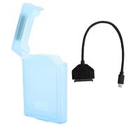 Kit de boîtier de Protection Adaptateur pour Disque Dur SATA Type C USB 3.0 2,5 Pouces HDD SSD, convertisseur Universel de Disque Dur avec indicateur LED, Plug and Play pour (Bleue)