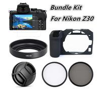 Kit de boîtier en silicone pour appareil photo,protecteur d'écran,capuchon de capot d'objectif pour Nikon Z30 Z50 avec Z DX,filtre UV CPL,objectif 16-50mm - Type For Nikon Z30