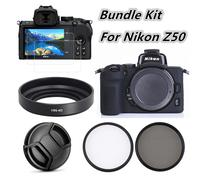 Kit de boîtier en silicone pour appareil photo,protecteur d'écran,capuchon de capot d'objectif pour Nikon Z30 Z50 avec Z DX,filtre UV CPL,objectif 16-50mm - Type For Nikon Z50