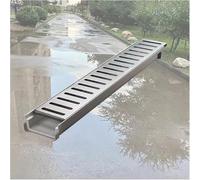 Kit de bonde de gouttière robuste - 60 x 10 x 4 cm - Évacuation de tranchée avec grilles pour une gestion efficace de l'eau de terrasse, piscine, garage, trottoir et parking