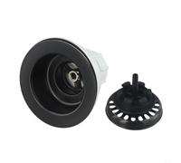 Kit de bonde d'évier de cuisine en plastique avec bride, s'adapte aux ouvertures d'évier standard de 83 à 90 mm, corps en plastique noir avec vis en acier inoxydable, panier facile à enlever pour