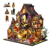 Kit de book nook à faire soi-même, forêt magique, maison miniature avec éclairage LED, décoration d'étagère 3D, scène de forêt magique, kit de bricolage pour adultes et adolescents à partir de 14 ans