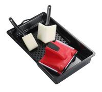 Kit De Bordure À Peindre 4 Pièces Tondeuse Pour Coin Mural Tampon Peinture, Ensemble De Plateau De Peinture Facile À Utiliser, Outil De Peintures De Bords Muraux Pour Intérieur De Maison