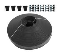 Kit de Bordure de Payge Premium PE Plastique Plastique 40m Jardin Bordeau Flexible Lanne Flear Berce Grass Borgure avec 120 Ongles 20 connecteurs pour l'aménagement payger