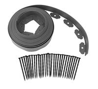 Kit de Bordure paysagère en Plastique en Forme de L sans Creuser pour parterres de Fleurs et Anneaux d'arbres, matériau PE Durable 5 x 5 x 1 000 cm, Comprend 30 Clous (5 cm * 5 cm * 10 m)