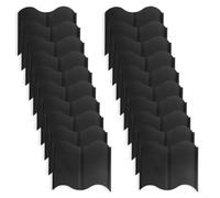 Kit de bordures de jardin flexibles : 20 pièces de bordures de paysage emboîtables, bandes de bordure de pelouse en plastique pour parterre de fleurs, chemin incurvé, herbe extérieure pour bordures de