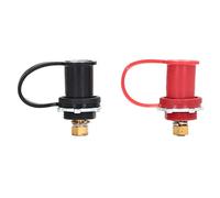 Kit de Borne de Batterie 20 Mm avec Capuchon de Goujon pour Voiture, Camping-Car, Camion, Pile de Chargement, Terminal de Cavalier Noir Rouge, Installation à Travers Le Panneau