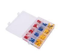 Kit de bornes à anneaux mixtes, cosses de fils, cosses à sertir à déconnexion rapide, assortiment de connecteurs à sertir, jeu de bornes de câbles, connecteurs électriques