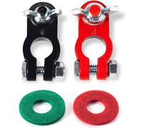 Kit de bornes de batterie en cuivre pur avec protections de bornes de corrosion de batterie, écrous d'aile enduits marins 17 mm 200 A