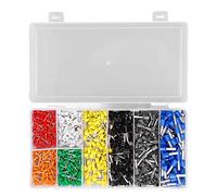 Kit de Bornes de Ferrules de Fil, 1000pcs Kit de Bornes de Ferrules Fil, Assortiment de Kit d'étroile de Ferule