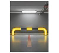 Kit de bornes de sécurité robustes en forme de U - Garde-fou haute visibilité avhissantes pour une sécurité accrue dans les garages, les allées et les espaces extérieurs, 1000 x 200 x 1,5 mm