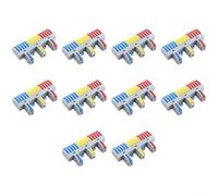 Kit de bornier 3 en 15 sorties 32 A PA66 - Connecteurs de fil à levier ignifuge pour fils simples et multibrins 28-12 AWG sur rail DIN ou montables