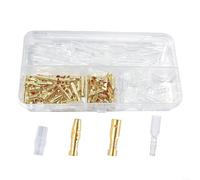 Kit de bornier à sertir à froid 3,5 mm pour câblage électrique automobile, camion et marine - 120 pièces (30 ensembles) avec coques isolantes transparentes, matériau en cuivre, gamme de fils de 0,3 à