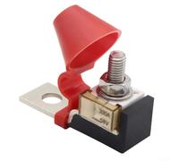 Kit de bornier de fusible de batterie 60-300 A avec capuchon isolant rouge pour voiture, marine, bateau - Protection d'alimentation CC pour camping-car, navires de croisière, guindeau (300 A)