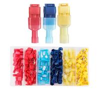 Kit de bornier de type T T1 T2 T3 sans séparation de fil, ensemble de 60 pièces (20 de chaque) pinces à sertir, for le câblage des downlights Cosses circulaires