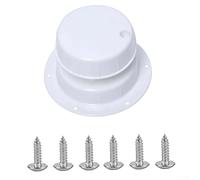 Kit de bouchon d'aération de plomberie en aluminium avec filtre pour camping-car, remorque pour camping-car, tuyau de 9,6 cm, noir (blanc)