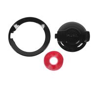 Kit de bouchon de porte de remplissage de carburant 68250120AA Couvercle de réservoir de gaz ABS de qualité supérieure, garniture décorative de style sportif résistant aux rayures (Noir brillant)