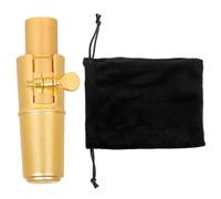 Kit de Bouchon de Saxophone Alto avec Clip et Paquet de Rangement | Protection D’embouchure, Transport Facile, pour Répétitions et Voyages, Métal et Tissu, Or