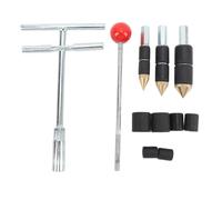 Kit de bouchon d'eau pour tuyau, goupille d'arrêt d'eau thermofusible réutilisable en acier inoxydable, outil de réparation de fuite de tube PPR avec base en caoutchouc