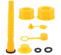 Kit de Bouchon Fileté pour Jerrican Jaune, Anti-éclaboussures | Plastique et Fer, Compact pour Voyager, Serrage et Desserrage Faciles, Identification Rapide