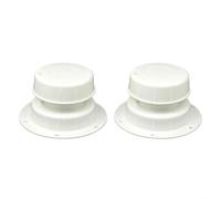 Kit de bouchons d'aération de toit en aluminium avec filtre intégré | Bâche de plomberie résistante aux UV et aux intempéries pour tuyaux de 1 à 2-3/8" Blanc avec vis en acier