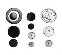 Kit de bouchons de cuisinière à gaz en métal pour poêles Sabaf - Couronne de flamme - Pièce de rechange avec 6 couvercles de brûleur, 5 diffuseurs de flamme - Ensemble de couvercles améliorés pour