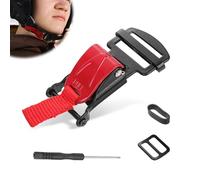 Kit de Boucle à Dégagement Rapide pour Casque, Attache Casque Moto pour Mentonnière Jusqu'à 2,5cm Déconnexion Rapide pour Anneau en D Demi-Casque 3/4 Intégral, Casque (Rouge)