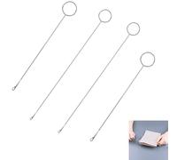 Kit de Boucle de Couture 4 Pièces,Crochet Retourneur de Boucle en Acier Inoxydable avec Loquet,Long Outil de Tournage pour Sangles,Tubes de Tissu,Accessoire Indispensable pour la Couture DIY