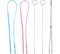 Kit De Boucle De Couture 6 Pièces, Crochet De Retourneur De Boucle, Enfileur De Cordon Flexible Pincettes Métalliques À Boucle Longue Avec Loquet