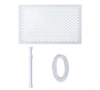 Kit de bouclier de piscine robuste avec tige réglable et corde, filet de protection en maille blanche pour le nettoyage de la piscine en plein air, écran de 39,8 x 24,8 cm