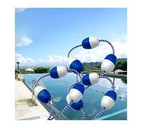 Kit de bouée de sécurité pour piscine - Séparateur de zone profonde de 30 à 90 pieds, barrière flottante portable et réutilisable avec crochets, ligne de délimitation légère (99 pieds/30,2 m