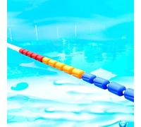 Kit de bouée de sécurité pré-assemblée - Flotteurs de piscine en polyéthylène avec crochets, idéal pour piscines creusées/commerciales, longueur de 1 à 10 m (L à 2 m/6,6 pi) - Solution de sé